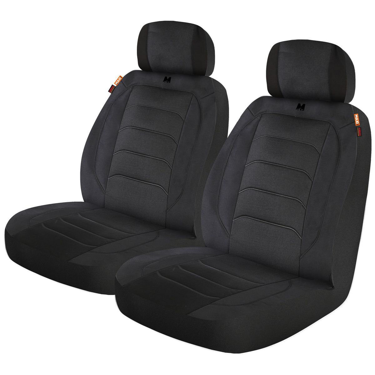 Maxitrac Front Car Seat Covers Polyester, Black - Pair MTSCFT-CALBK