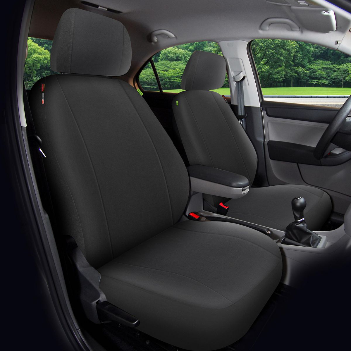Maxitrac Front Car Seat Covers Repreve, Black - Pair RRSCFT-YONBK