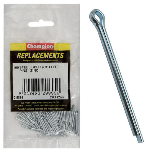 Champion Split Pin 2.0 x 22mm Zinc Plated Refill Pack C1152-2