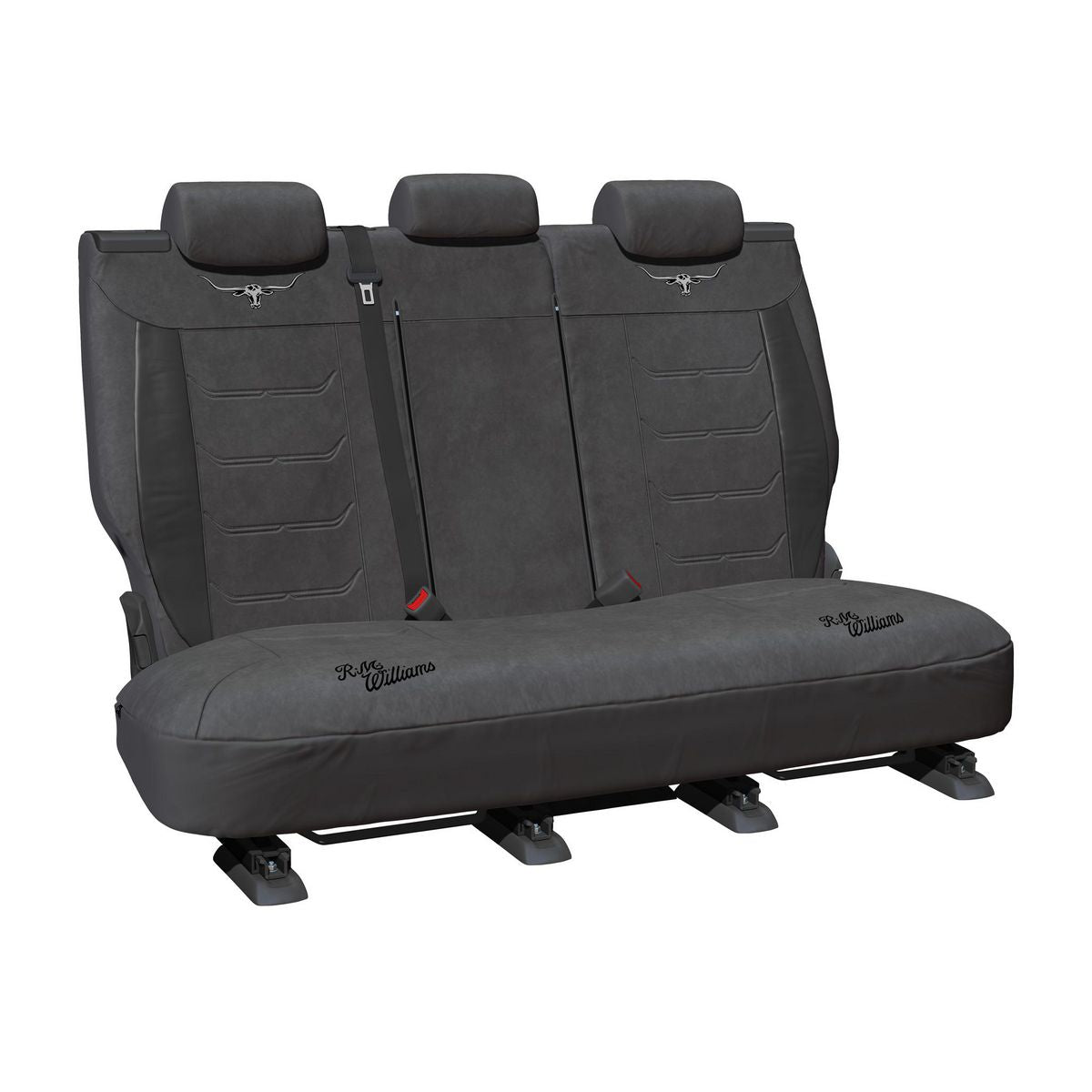 R.M. Williams Rear Car Seat Cover Suede Velour, Grey - Single VLRMW23BXGRY06