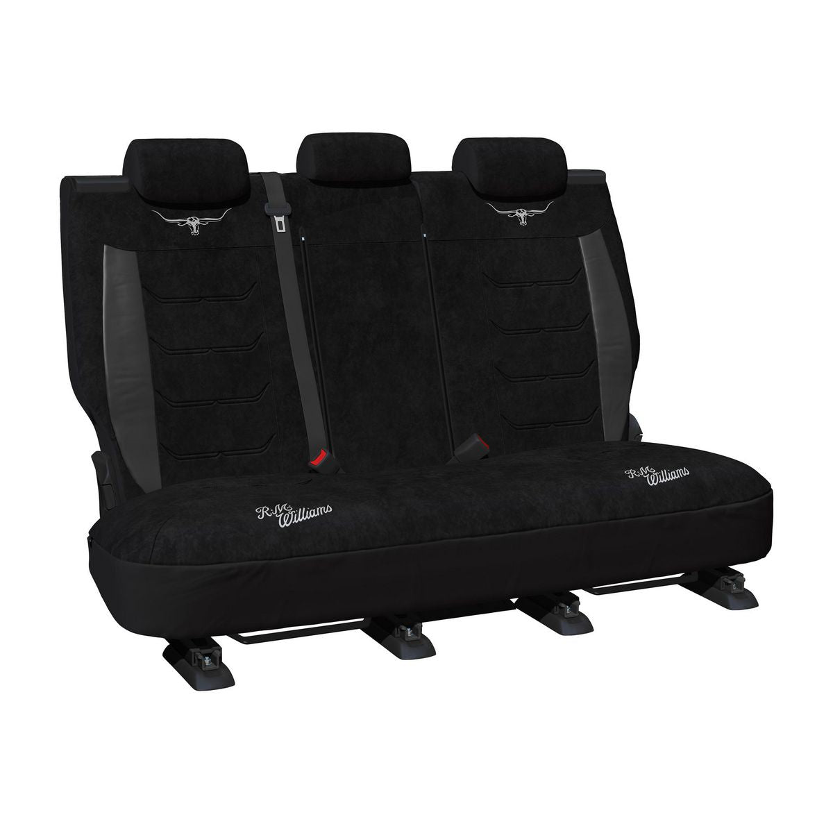 R.M. Williams Rear Car Seat Cover Suede Velour, Black - Single VLRMW23BXBLK06