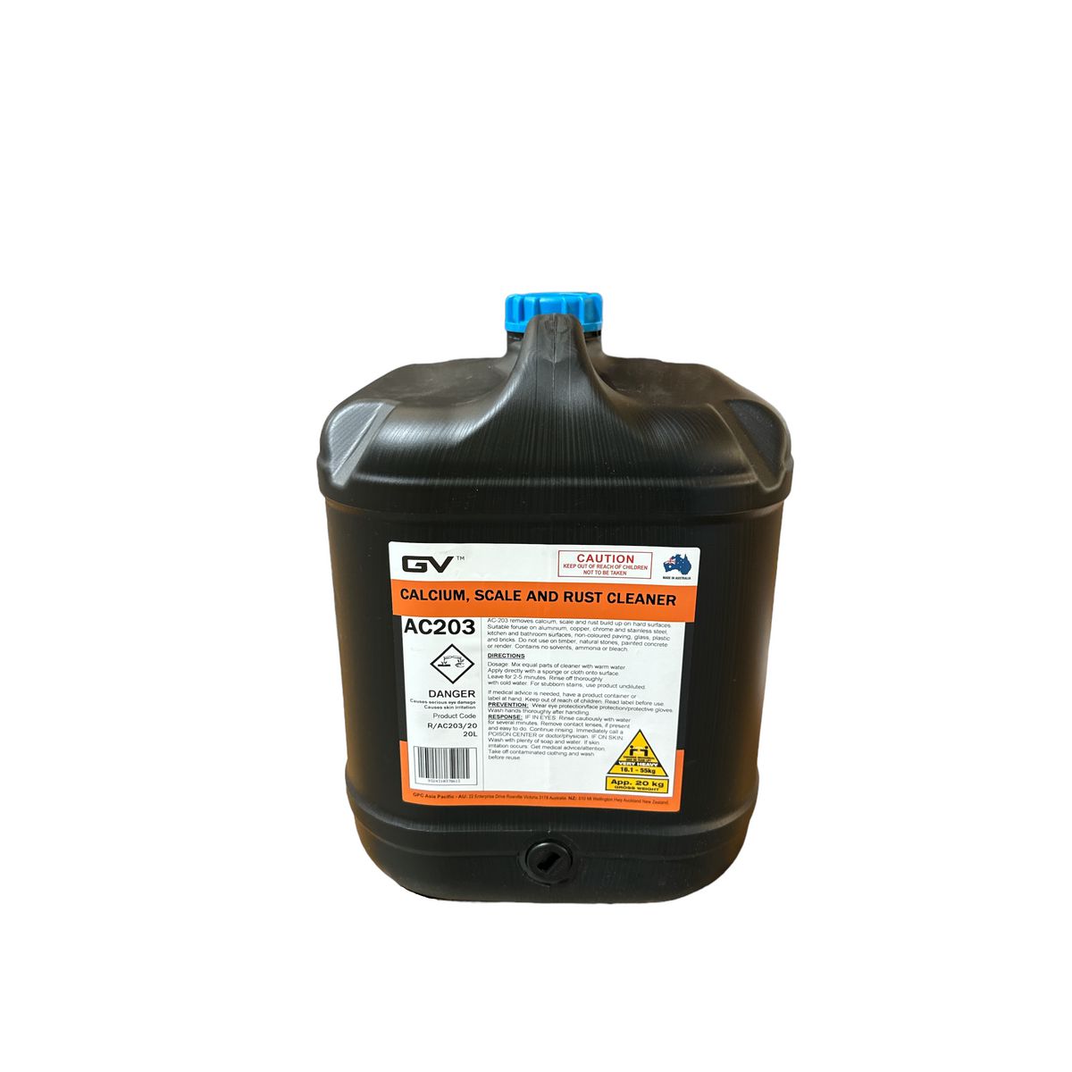 GVOil Calcium Scale & Rust Cleaner - 20L R/AC203/20
