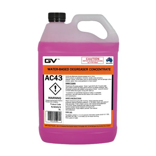GVOil Water Based Degreaser Concentrate 5L R/AC43/5