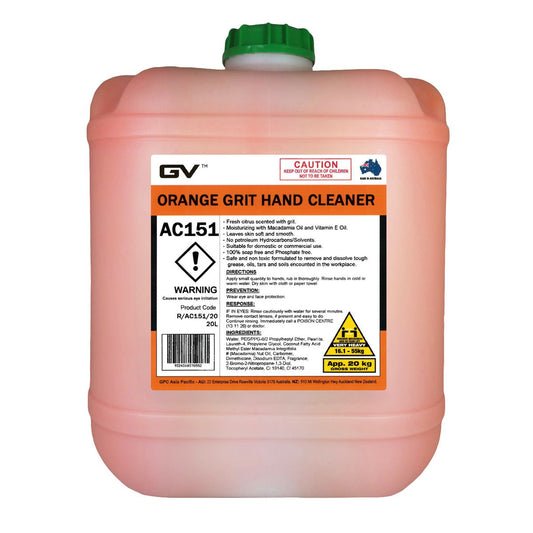 GVOil Smart Orange Grit Hand Cleaner - 20L R/AC151/20