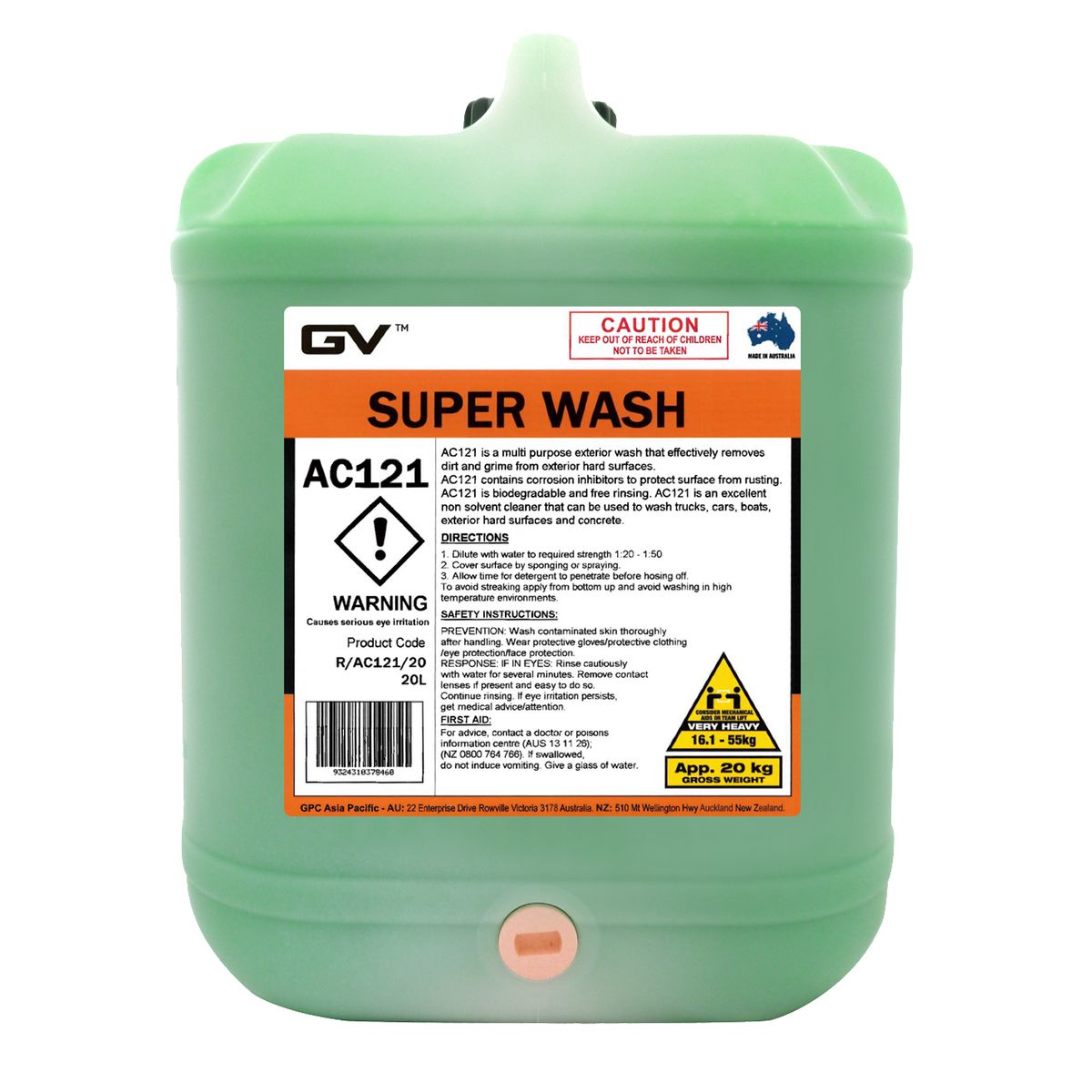 GVOil Superwash - 20L R/AC121/20