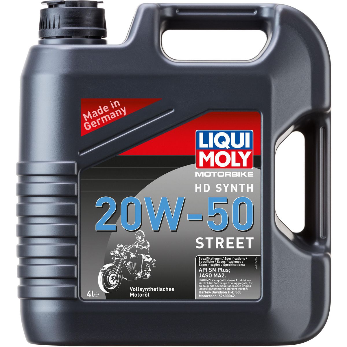 LIQUI-MOLY Motorbike HD Synth 20W-50 Street Full-Syn Engine Oil 4L 3817