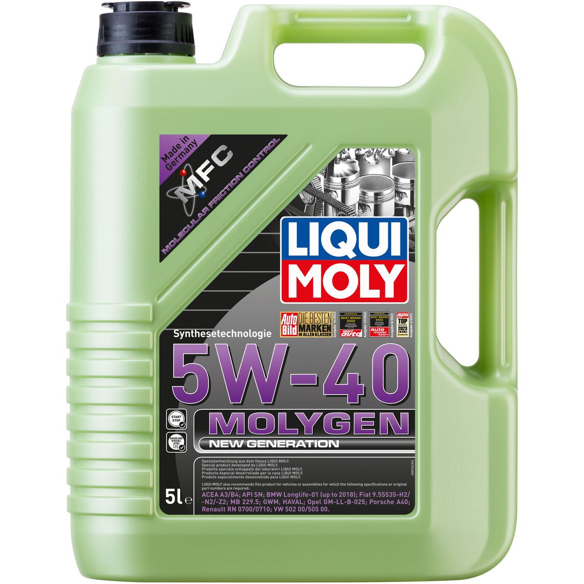 LIQUI-MOLY Molygen New Generation 5W-40 Engine Oil 5L 8536