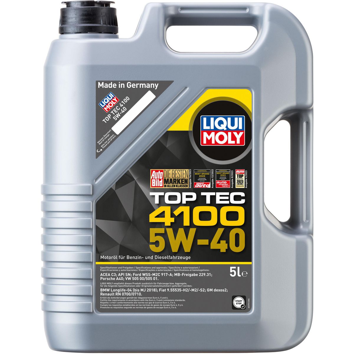 LIQUI-MOLY Top Tec 4100 5W-40 Full-Syn Engine Oil 5L 9511
