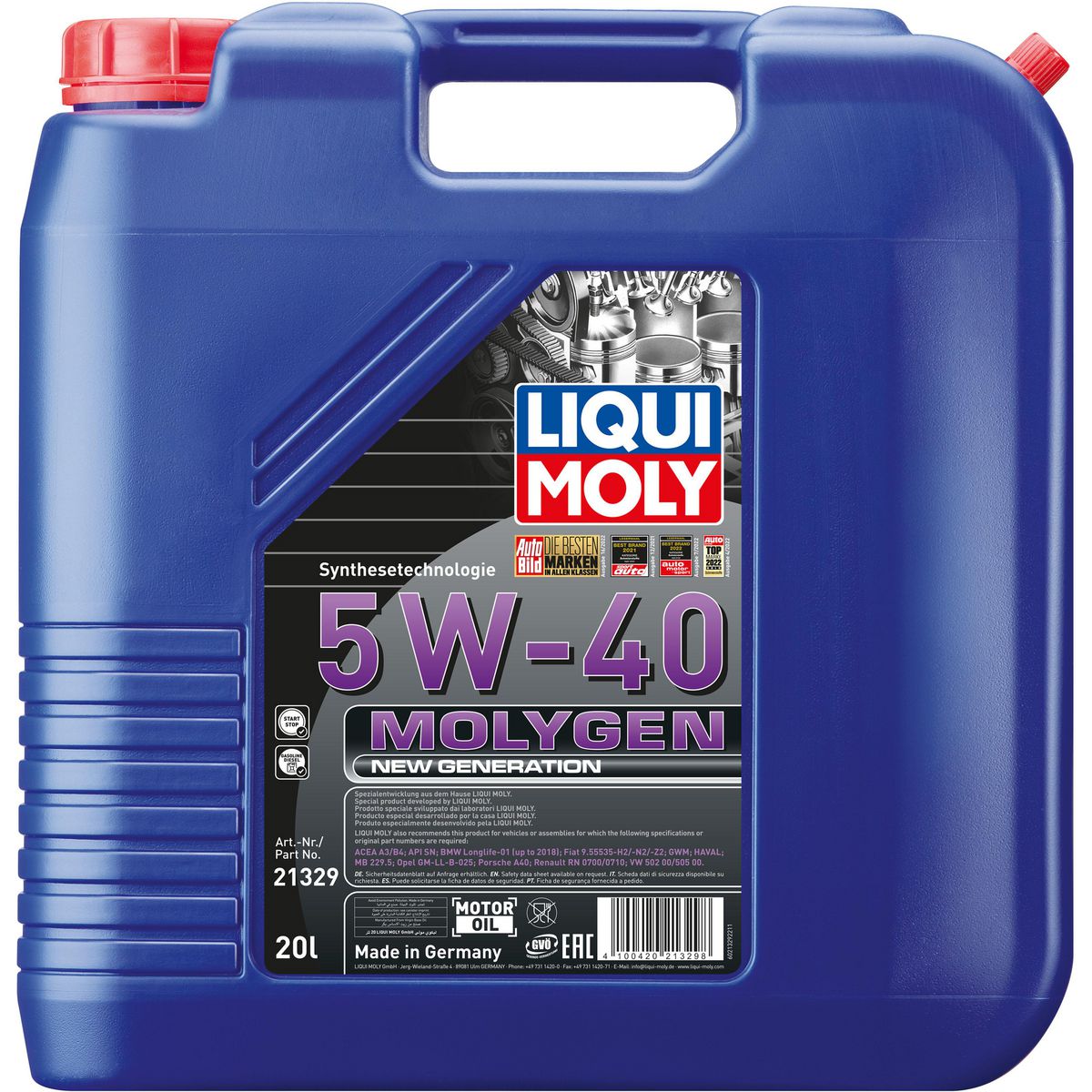 LIQUI-MOLY Molygen New Generation 5W-40 Engine Oil 20L 21329