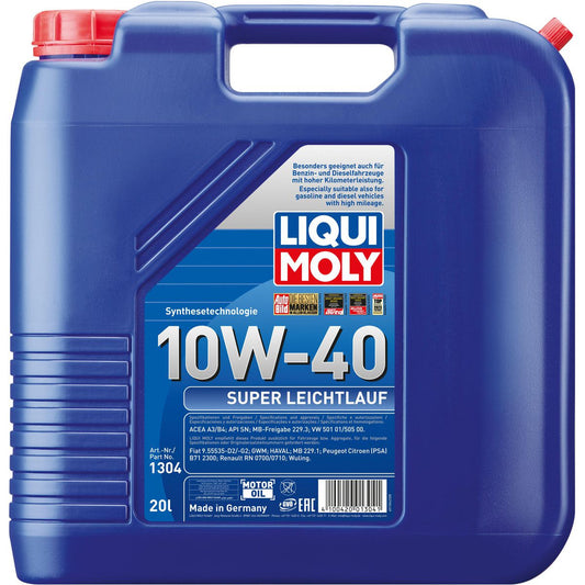 LIQUI-MOLY Super Leichtlauf 10W-40 Engine Oil 20L 1304