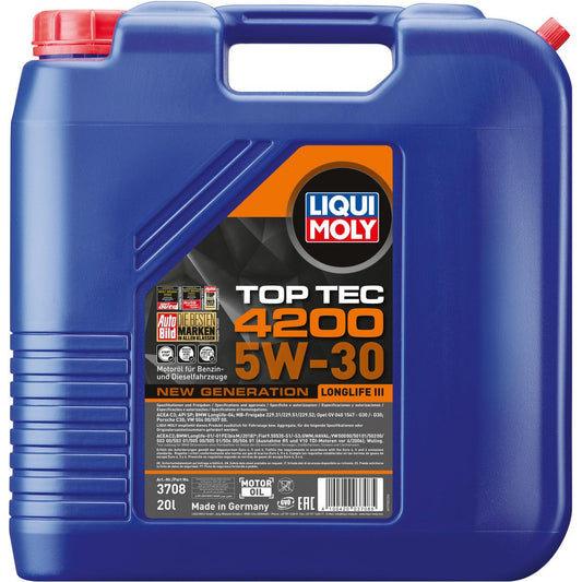LIQUI-MOLY Top Tec 4200 New Generation 5W-30 Engine Oil 20L 3708
