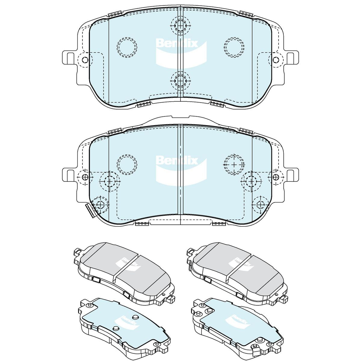Bendix 4x4 Brake Pad Set DB2668 4WD
