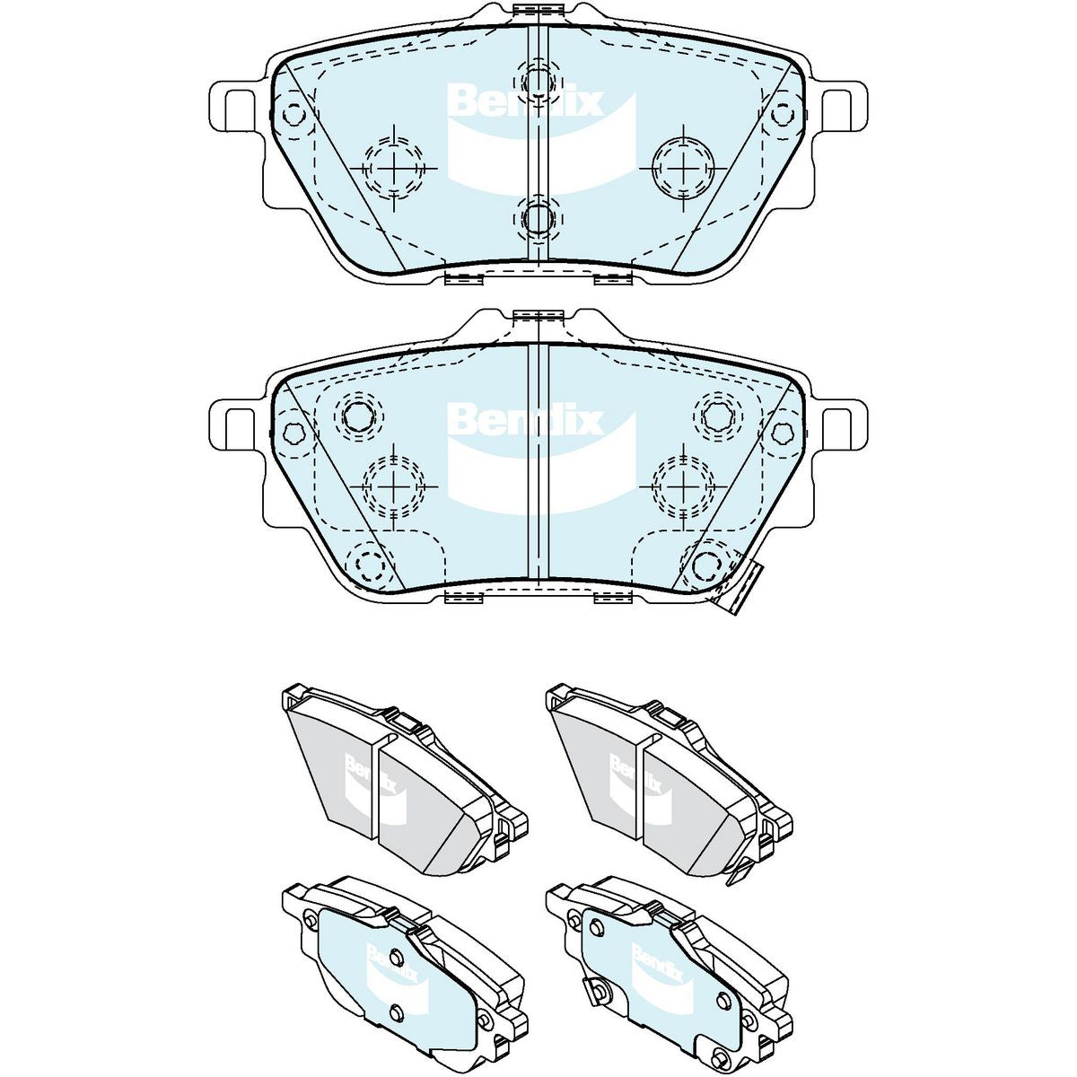 Bendix 4x4 Brake Pad Set DB2669 4WD