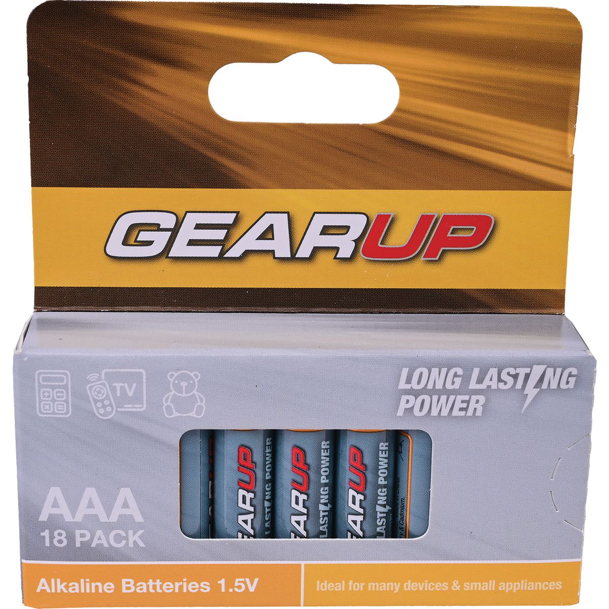 Gearup Alkaline Aaa Batteries 18Pcs Hang Box; Capacity: 1250Mah GUAAA-18