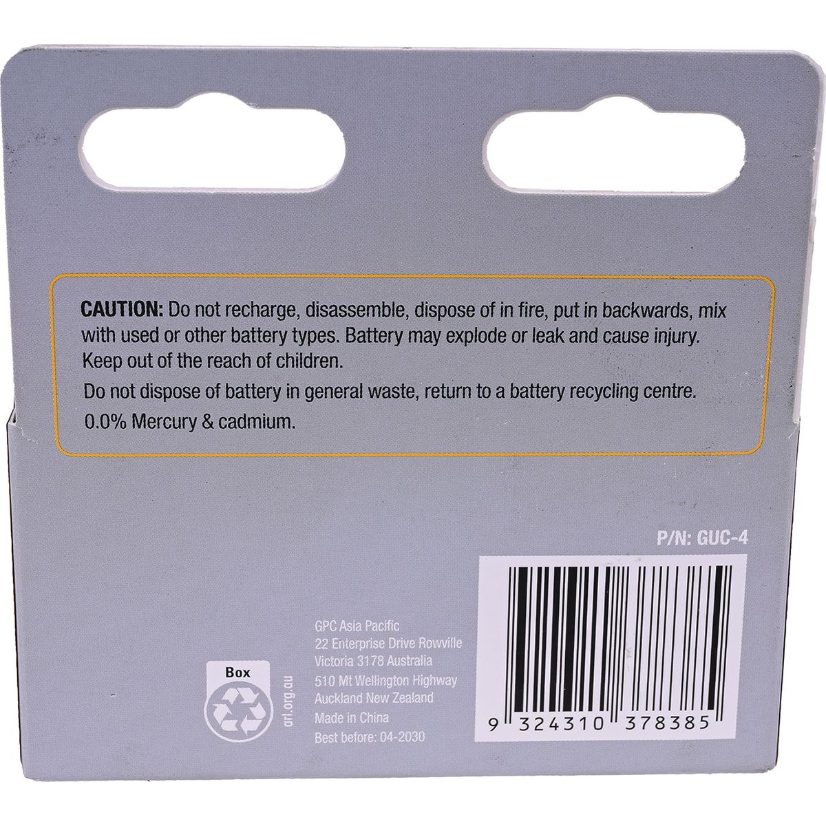 Gearup Alkaline C Size Batteries 4Pcs Hang Box; Capacity:7500Mah GUC-4