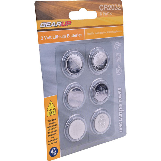 Gearup Lithium Battery Cr2032 6Pcs Blister Card Packing; Capacity: 230Mah GU2032-6
