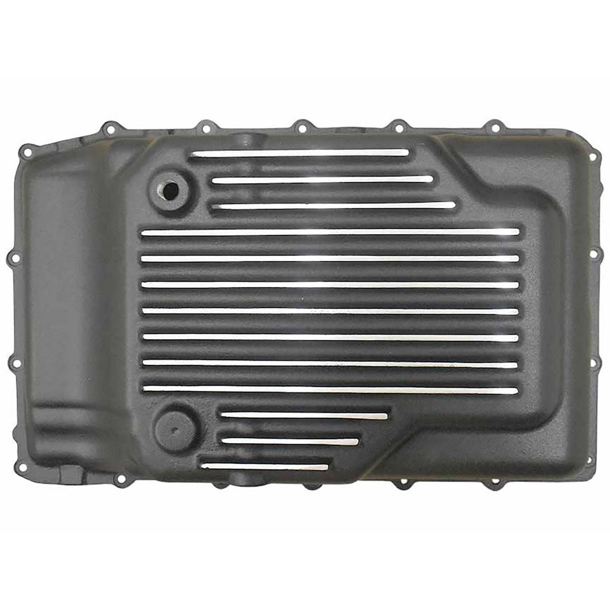 PML Automatic Transmission Cast Aluminium Pan - 10R80 Powdercoated Black - Polished Fins FX-108505D-B