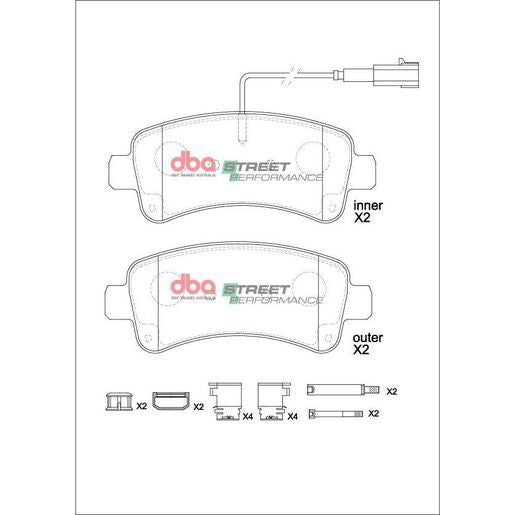 DBA Street Performance Brake Pad Set DB15221SP
