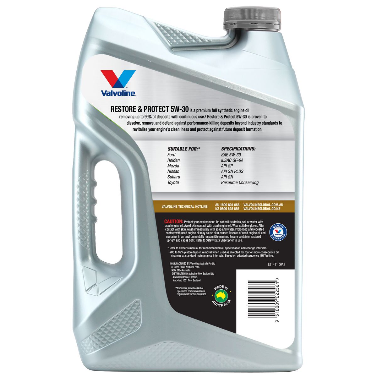 Valvoline Restore And Protect 5W-30 Engine Oil 6L 1491.06