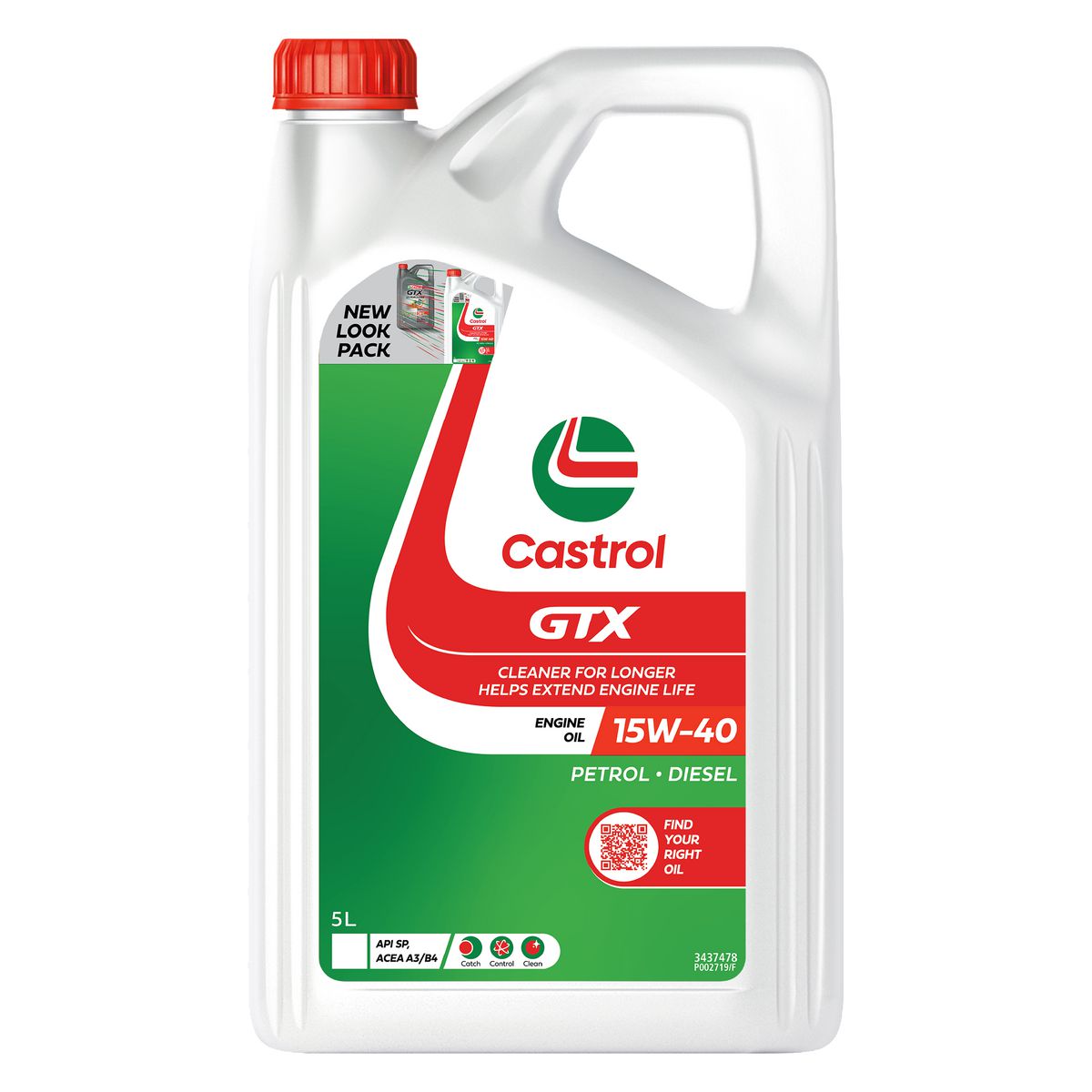 Castrol GTX 15W-40 Engine Oil 5L 3437478