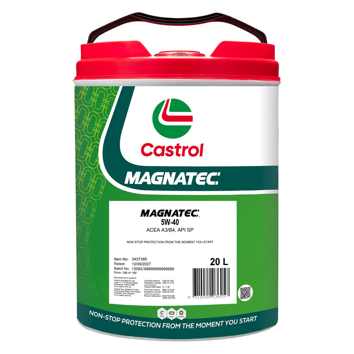 Castrol Magnatec 5W-40 Engine Oil 20L 3437395