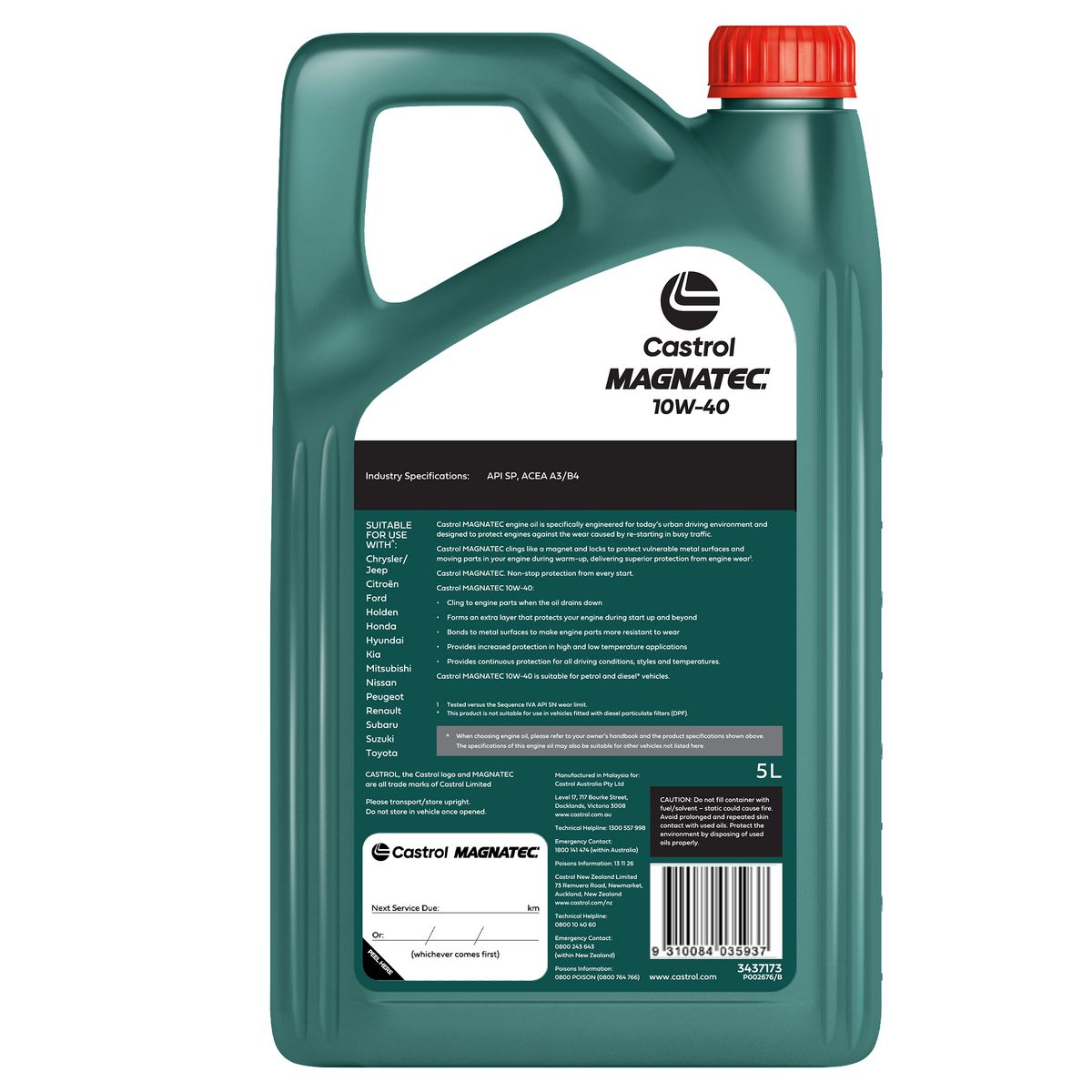 Castrol MAGNATEC 10W-40 Engine Oil 5L 3437173
