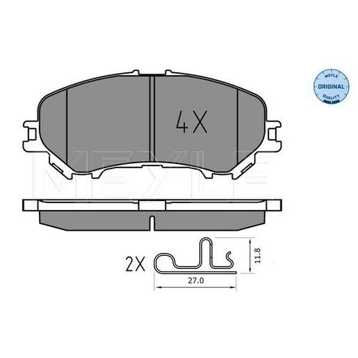 MEYLE Brake Pad Set 025 220 6518