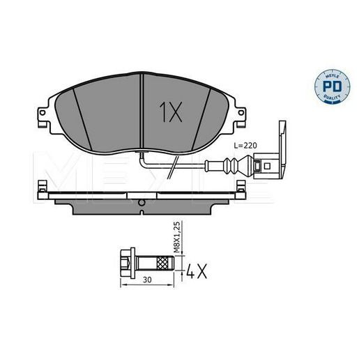 MEYLE Brake Pad Set 025 251 1720/PD