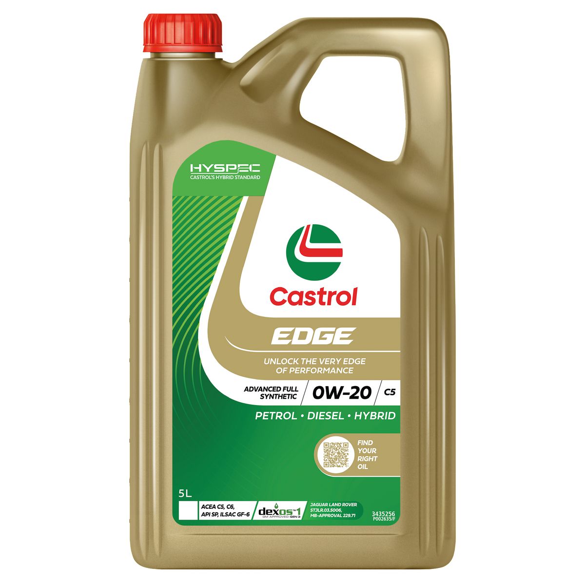 Castrol EDGE 0W-20 C5 Engine Oil 5L 3435256