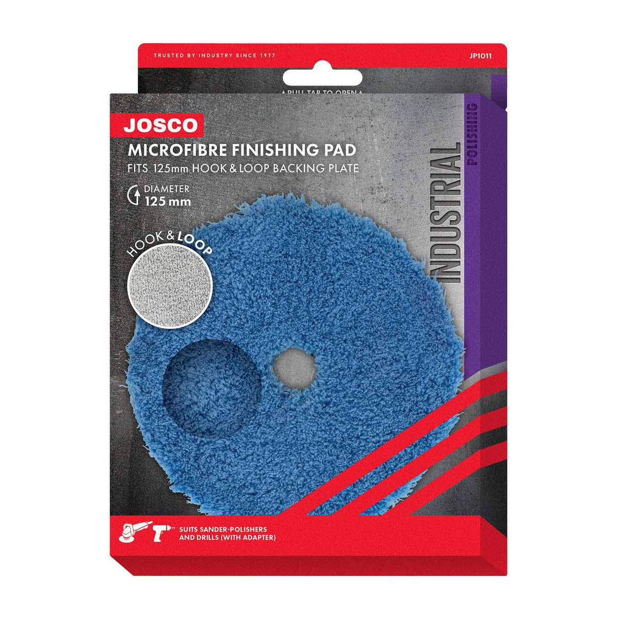 Josco Polishing Microfibre Finishing 140 (5.5) To Fit 125 Hook And Loop JP1011