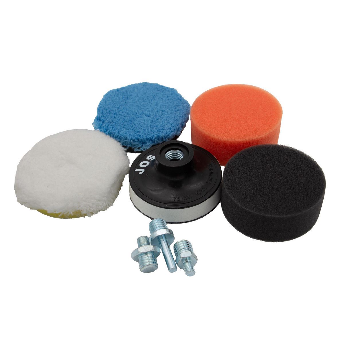 Josco Polishing Set 76mm 6Pc Hook & Loop JP0060