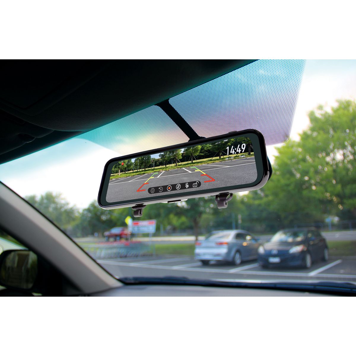 Xview 9In High Resolution Mirror Monitor With Hd 1080P Reverse & Live Stream Camera XV9M