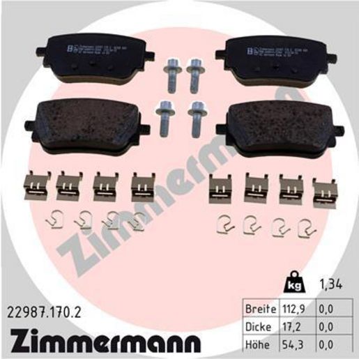 Zimmermann Brake Pad Rear Set 22987.170.2