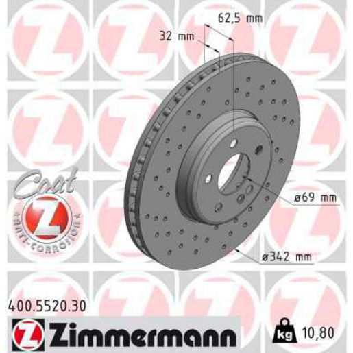 Zimmermann Formula S Brake Rotor Single 342mm Front 400.5520.30