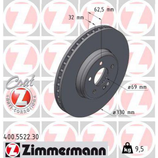 Zimmermann Formula S Brake Rotor Single 330mm Front 400.5522.30