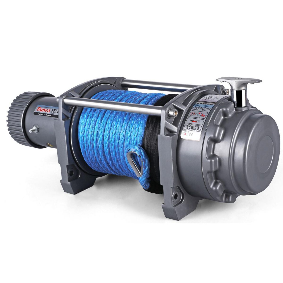 Runva EWN17500 Industrial Winch 12V 17500lb W/Synthetic Rope EWN1750012VD