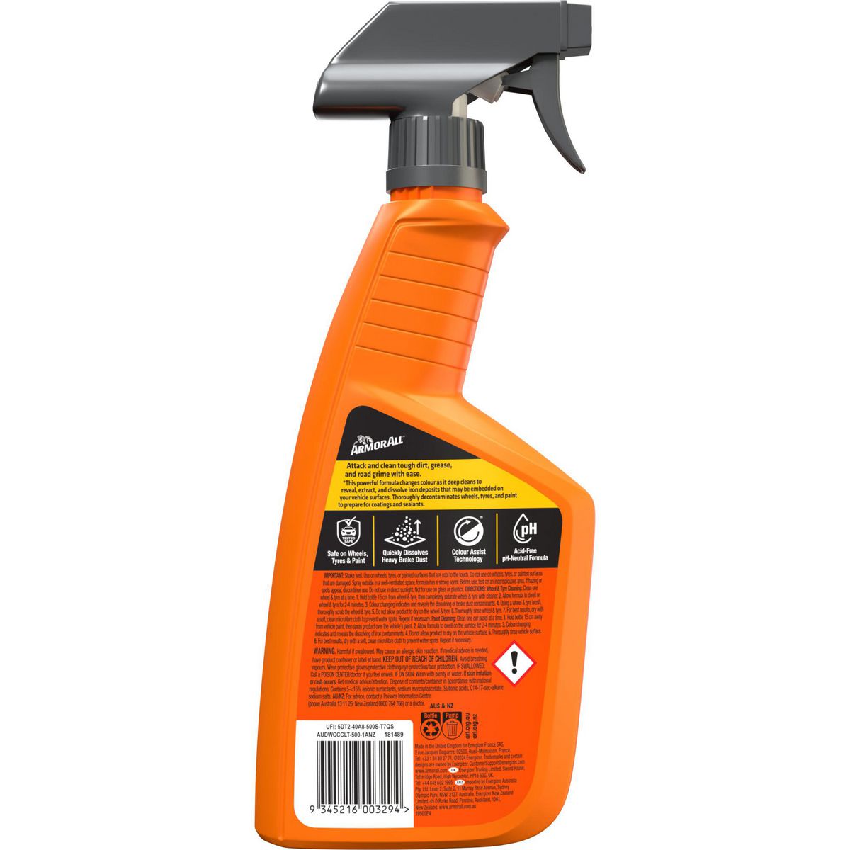 Armor All Ud Whl Tr Clnr Trg 6/500mL Srt Anz AUDWCCCLT-500-1ANZ