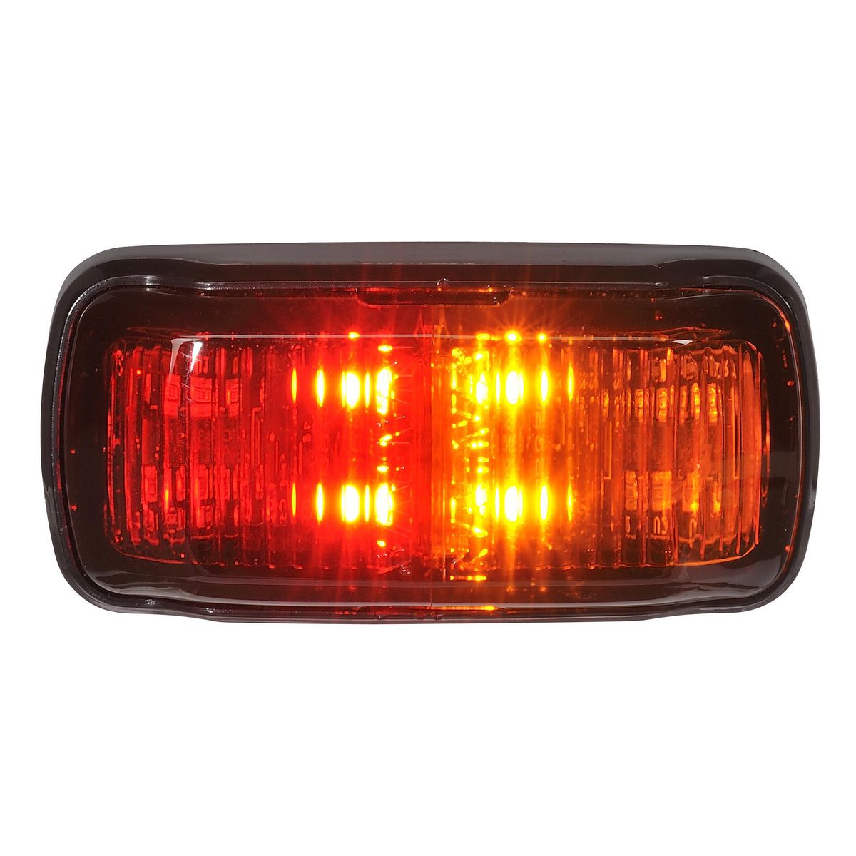 Narva Model 64 Side Marker Lamp (Red/Amber) Black Base And 0.5M Cable 96402