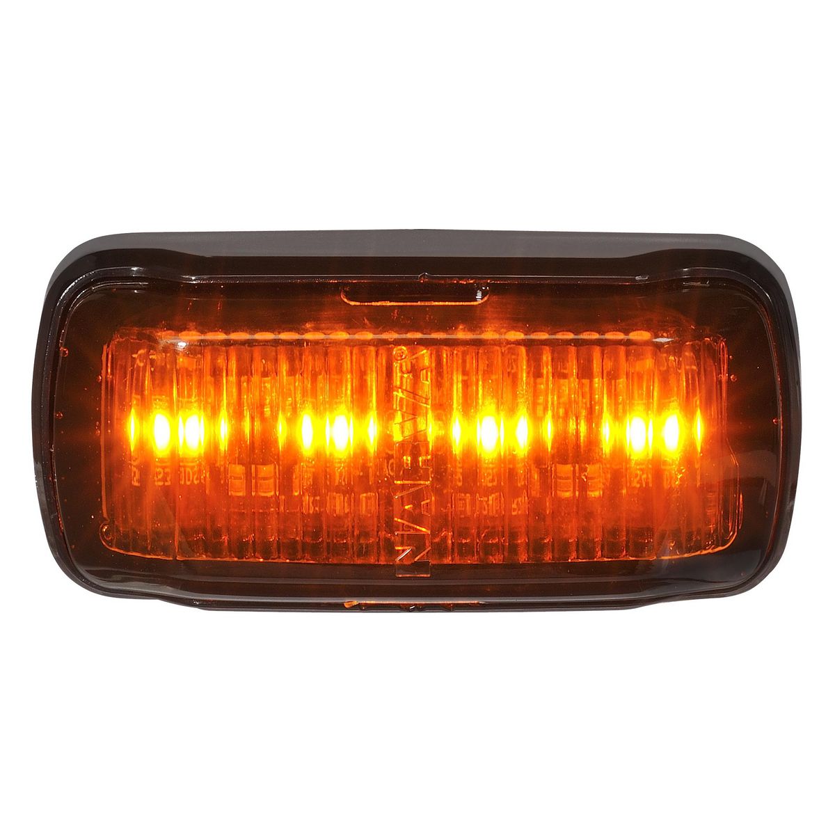 Narva Model 64 Front End Outline Marker, Side Indicator (Amber) Or External Cabin Marker Lamp Black Base And 0.5M Cable 96422
