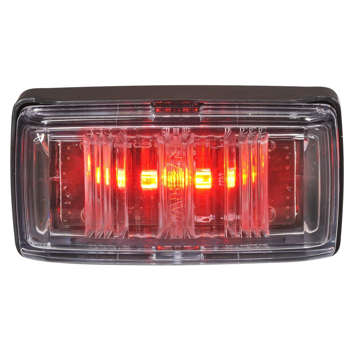 Narva Heavy Duty Model 80 Rear End Outline Marker (Red) With Black Base And 0.5M Cable 98032