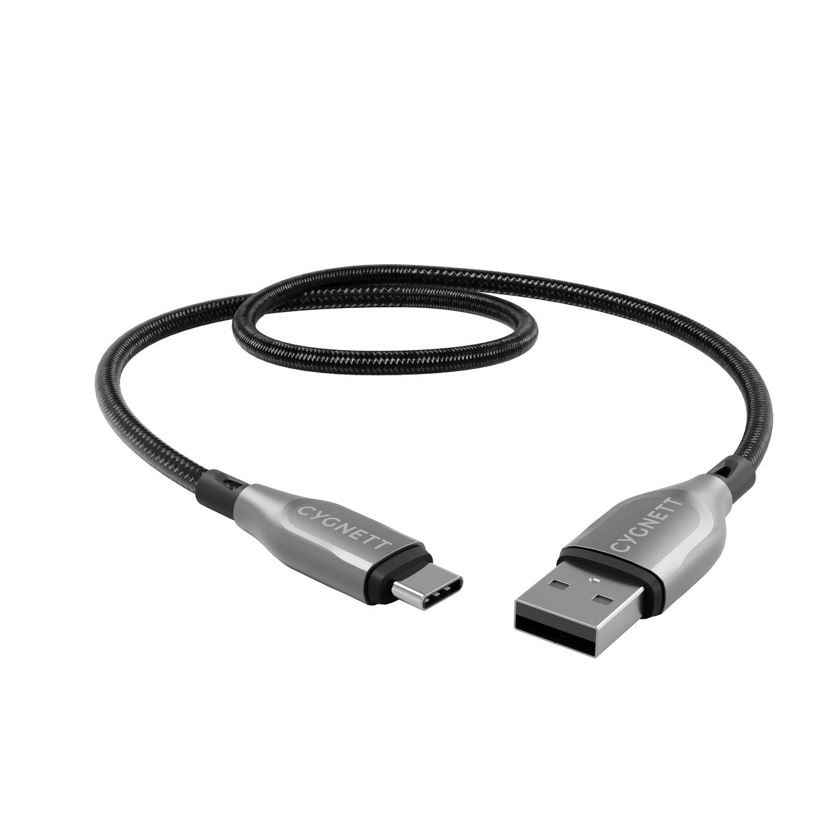 Cygnett Armoured Usb-C To Usb-A (Usb 2.0) Cable - Black 50Cm CY4680PCUSA