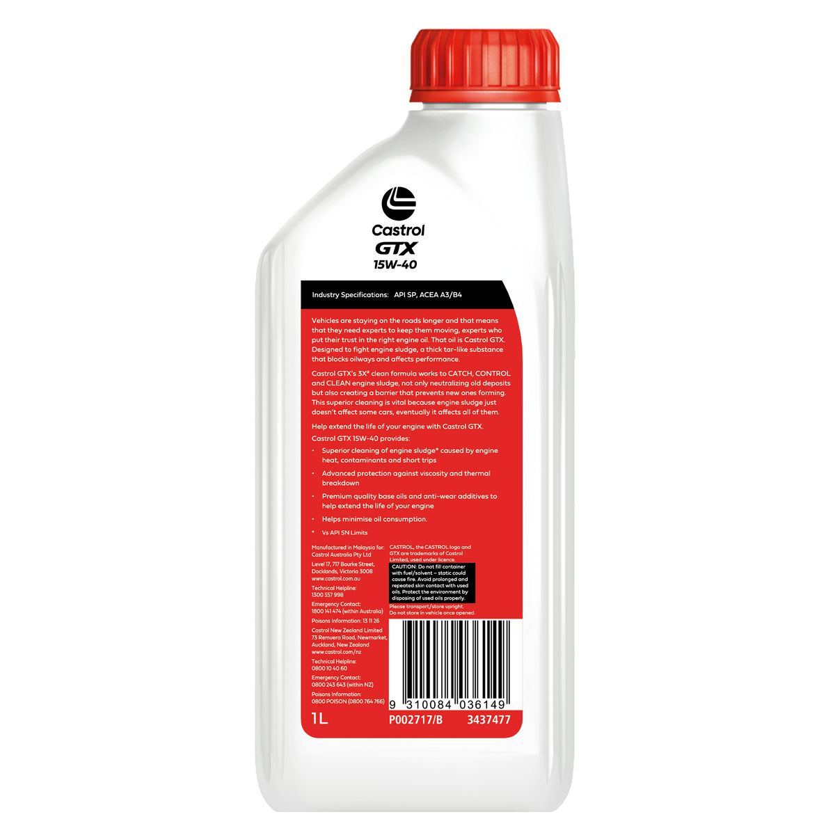 Castrol GTX 15W-40 Engine Oil 1L 3437477