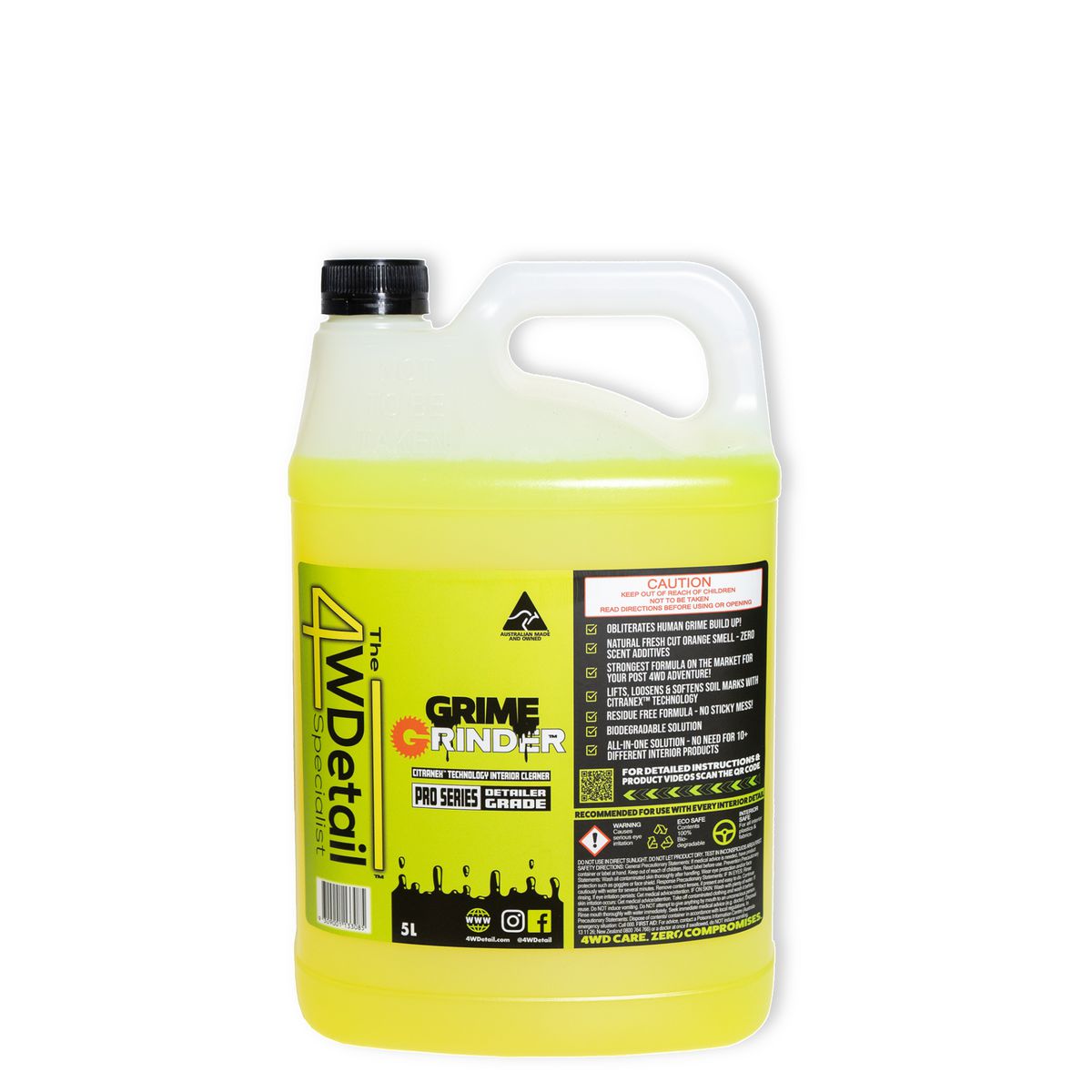 4WDetail Grime Grinder PRO Grade Interior Cleaner 5L GG05