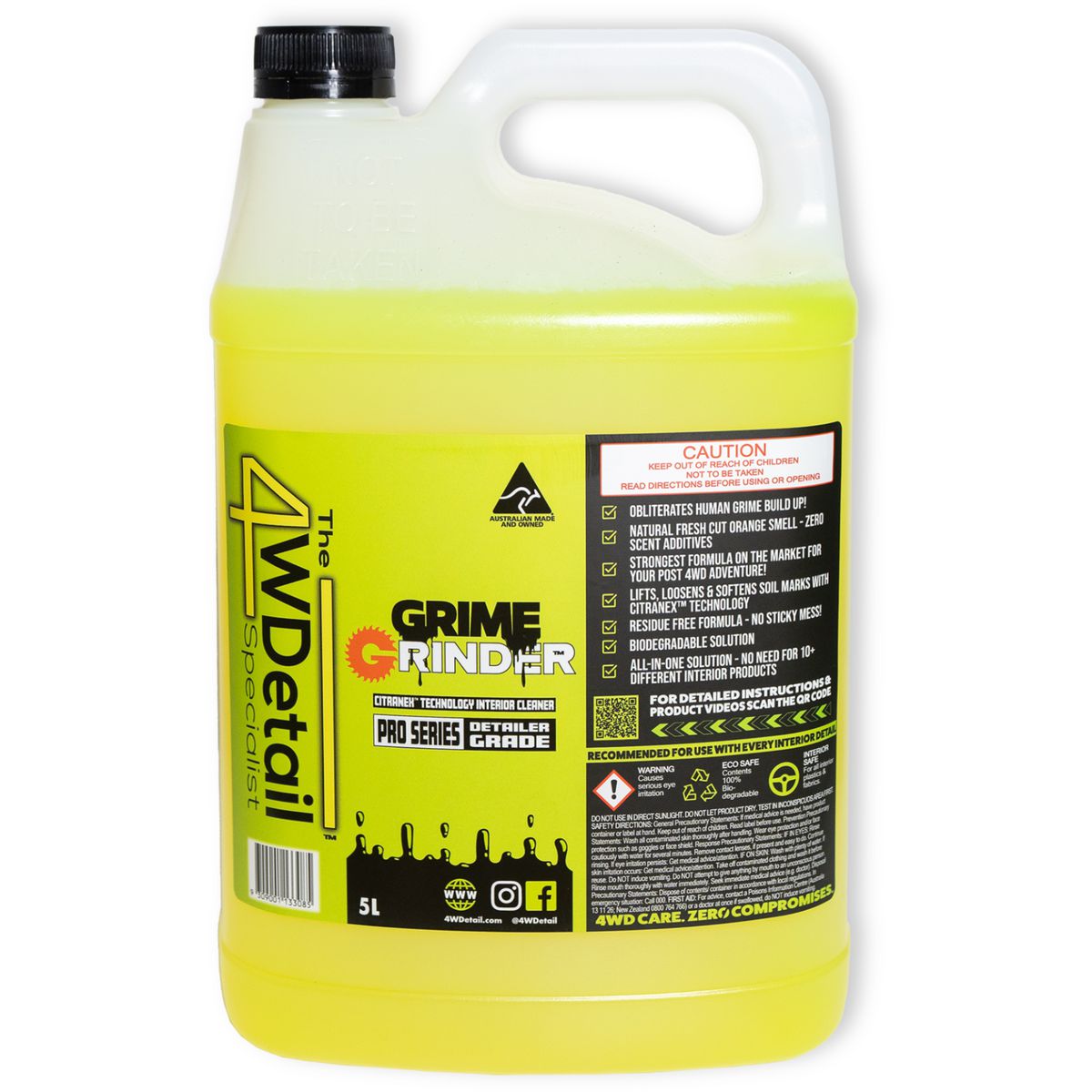 4WDetail Grime Grinder PRO Grade Interior Cleaner 5L GG05