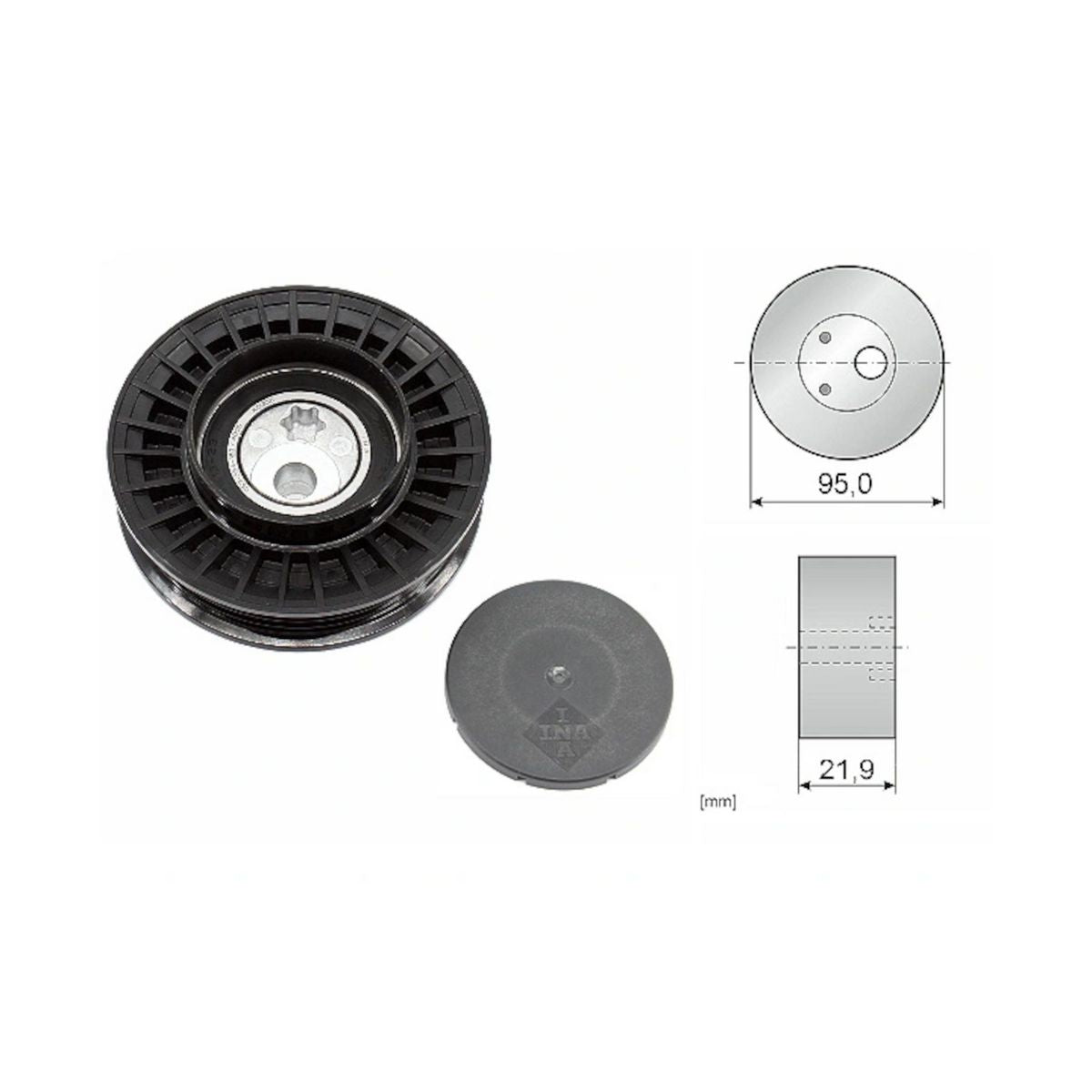 INA Tensioner Pulley V-ribbed belt 531 0963 10