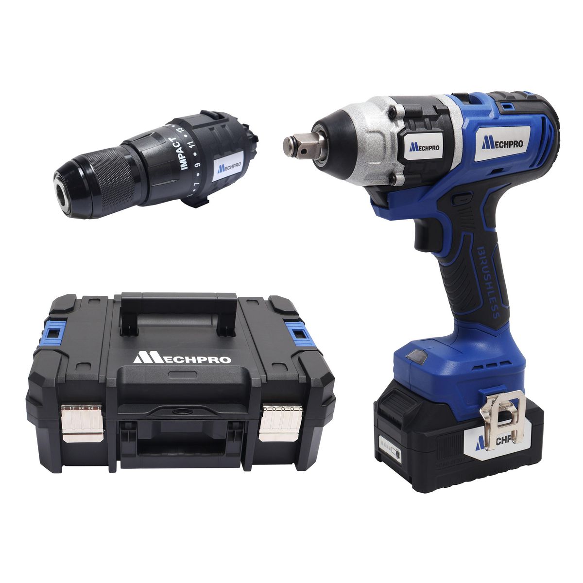 Mechpro 18V 34Pc Power Tool Starter Kit with Heavy Duty Case MPBPT01