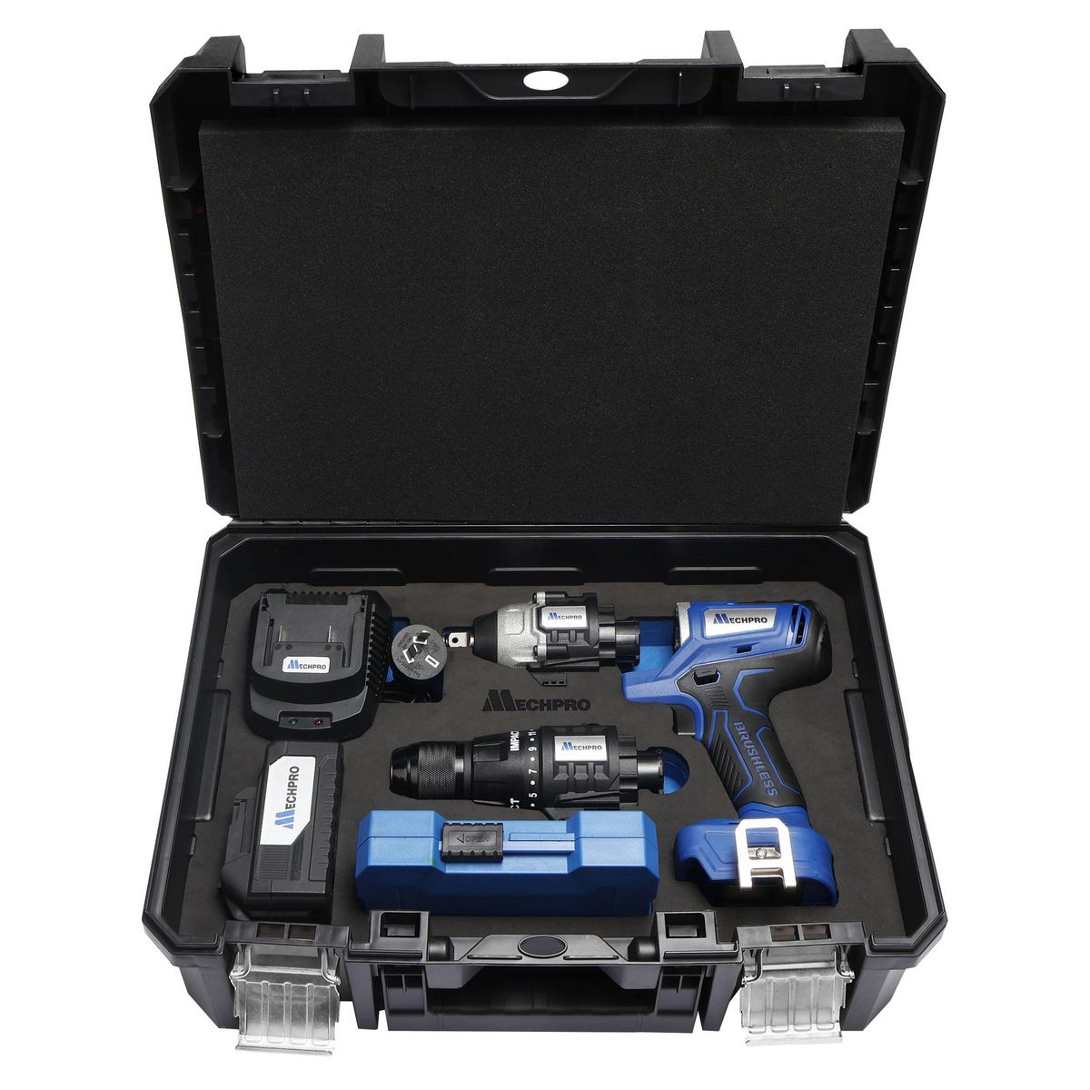 Mechpro 18V 34Pc Power Tool Starter Kit with Heavy Duty Case MPBPT01