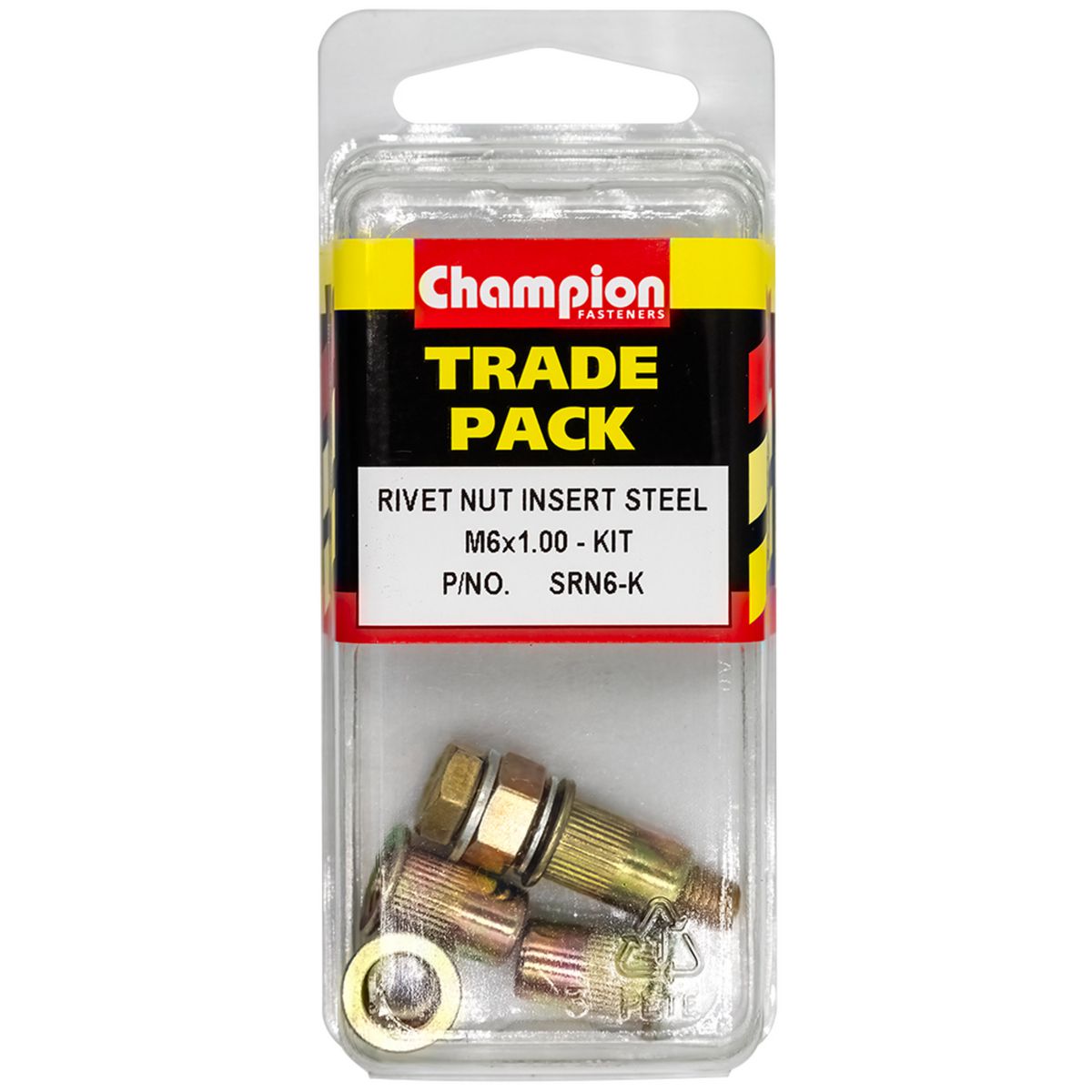 Champion Fasteners Rivet Nut Insert Steel M6X1.00 - Kit SRN6-K