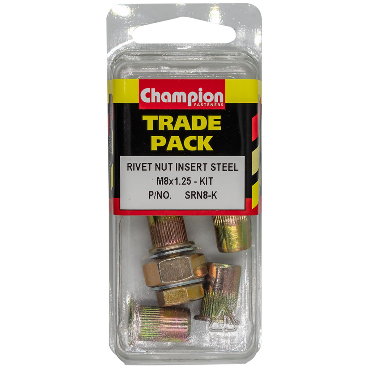 Champion Fasteners Rivet Nut Insert Steel M8X1.25 - Kit SRN8-K