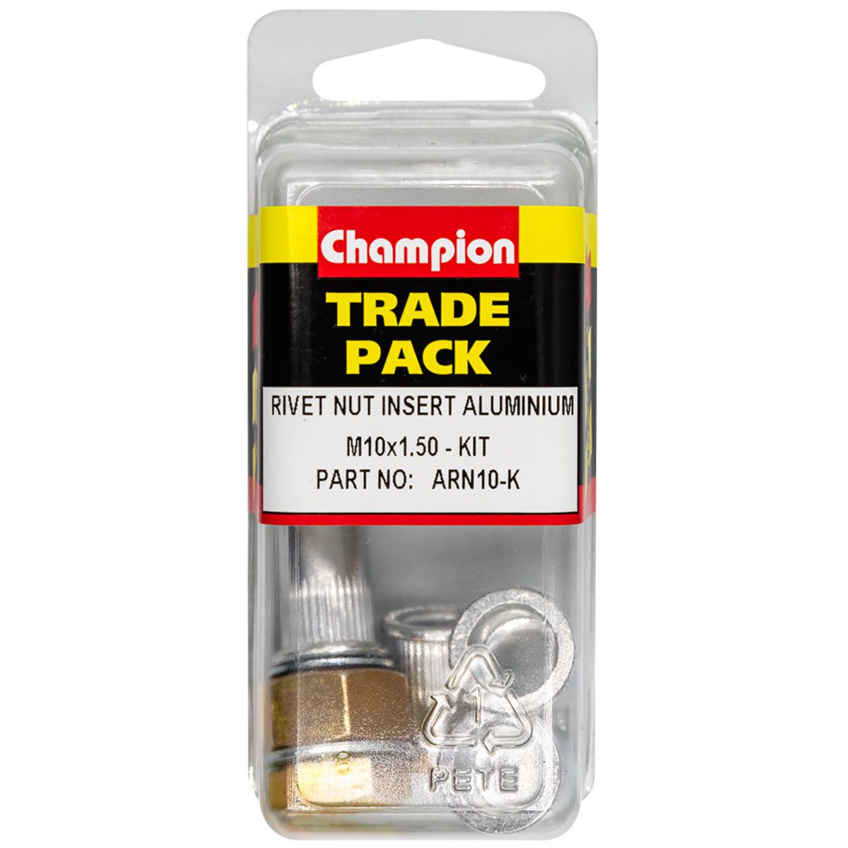 Champion Fasteners Rivet Nut Insert Aluminium M10X1.50 - Kit ARN10-K